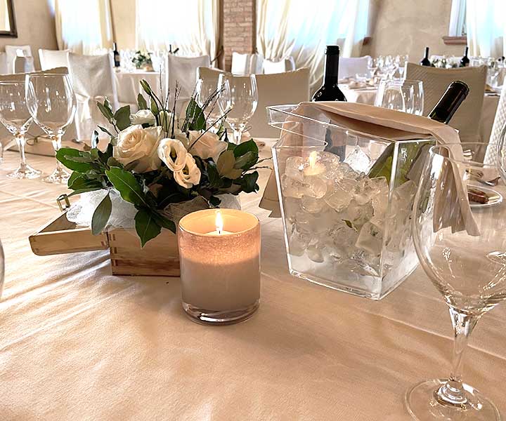 mis en place Cerimonia matrimonio Solive Franciacorta